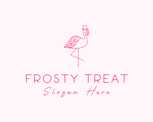 Pink Flamingo Hat logo design