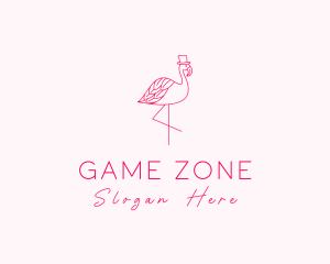 Pink Flamingo Hat logo design