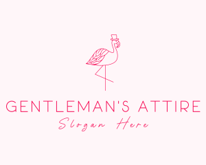 Menswear - Pink Flamingo Hat logo design