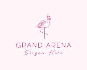 Pink Flamingo Hat logo design