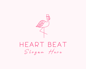 Pink Flamingo Hat logo design