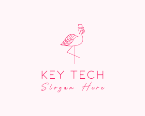 Pink Flamingo Hat logo design