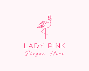 Pink Flamingo Hat logo design