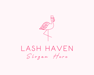 Pink Flamingo Hat logo design