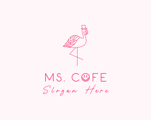 Pink Flamingo Hat logo design