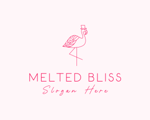 Pink Flamingo Hat logo design