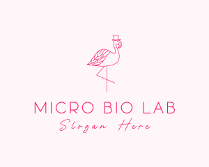 Pink Flamingo Hat logo design