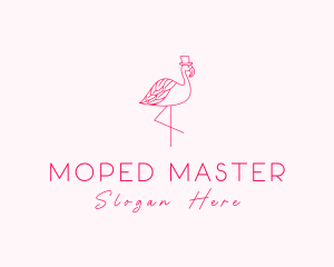 Pink Flamingo Hat logo design