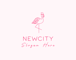 Pink Flamingo Hat logo design