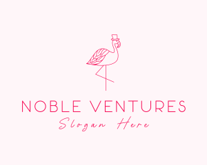 Pink Flamingo Hat logo design