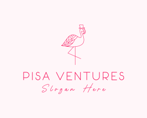 Pink Flamingo Hat logo design