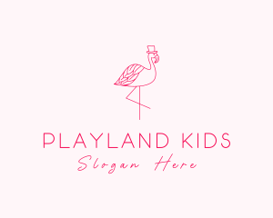 Pink Flamingo Hat logo design