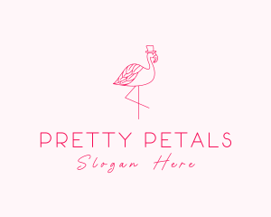 Pink Flamingo Hat logo design