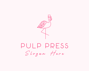 Pink Flamingo Hat logo design