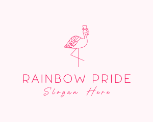 Pink Flamingo Hat logo design