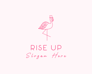 Pink Flamingo Hat logo design