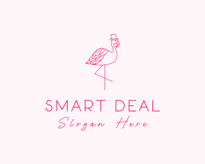 Pink Flamingo Hat logo design