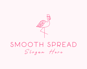 Pink Flamingo Hat logo design