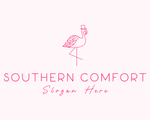 Pink Flamingo Hat logo design