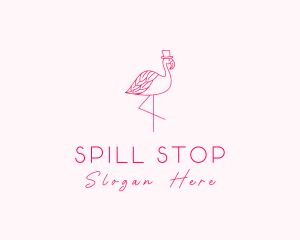 Pink Flamingo Hat logo design