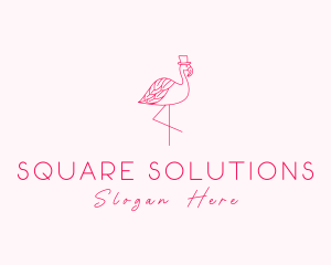 Pink Flamingo Hat logo design