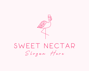 Pink Flamingo Hat logo design