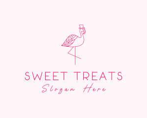 Pink Flamingo Hat logo design