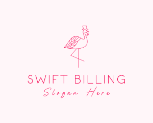 Pink Flamingo Hat logo design