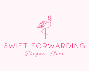 Pink Flamingo Hat logo design