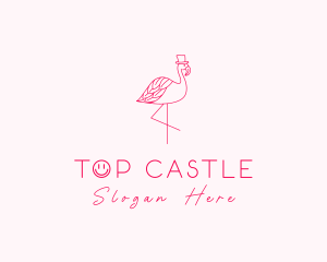 Pink Flamingo Hat logo design