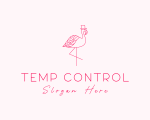 Pink Flamingo Hat logo design