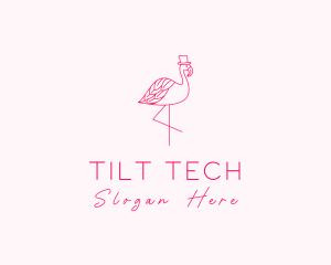 Pink Flamingo Hat logo design