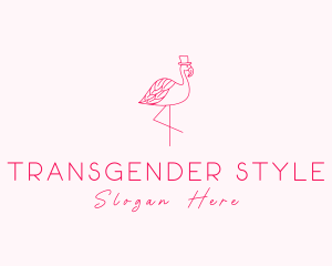 Pink Flamingo Hat logo design