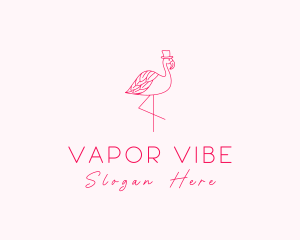 Pink Flamingo Hat logo design