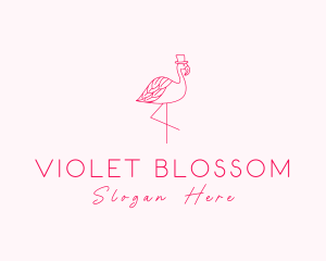 Pink Flamingo Hat logo design