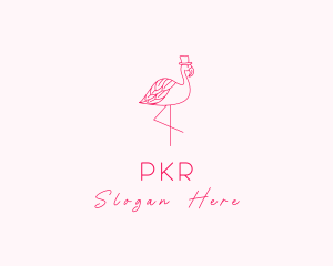 Pink Flamingo Hat logo design