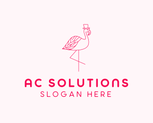 Pink Flamingo Hat logo design