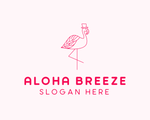 Pink Flamingo Hat logo design