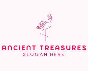 Pink Flamingo Hat logo design