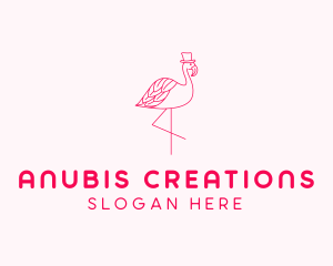 Pink Flamingo Hat logo design