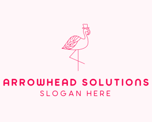 Pink Flamingo Hat logo design