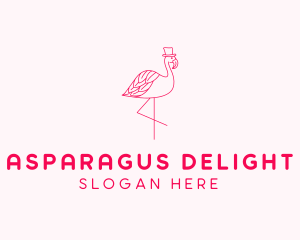 Pink Flamingo Hat logo design