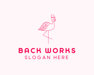 Pink Flamingo Hat logo design