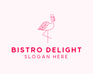 Pink Flamingo Hat logo design