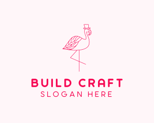 Pink Flamingo Hat logo design