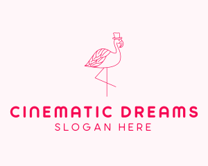 Pink Flamingo Hat logo design