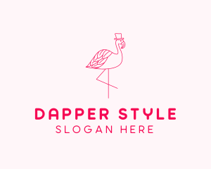 Pink Flamingo Hat logo design