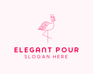 Pink Flamingo Hat logo design