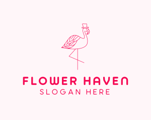 Pink Flamingo Hat logo design