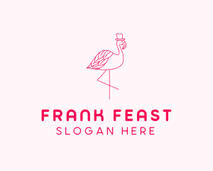 Pink Flamingo Hat logo design